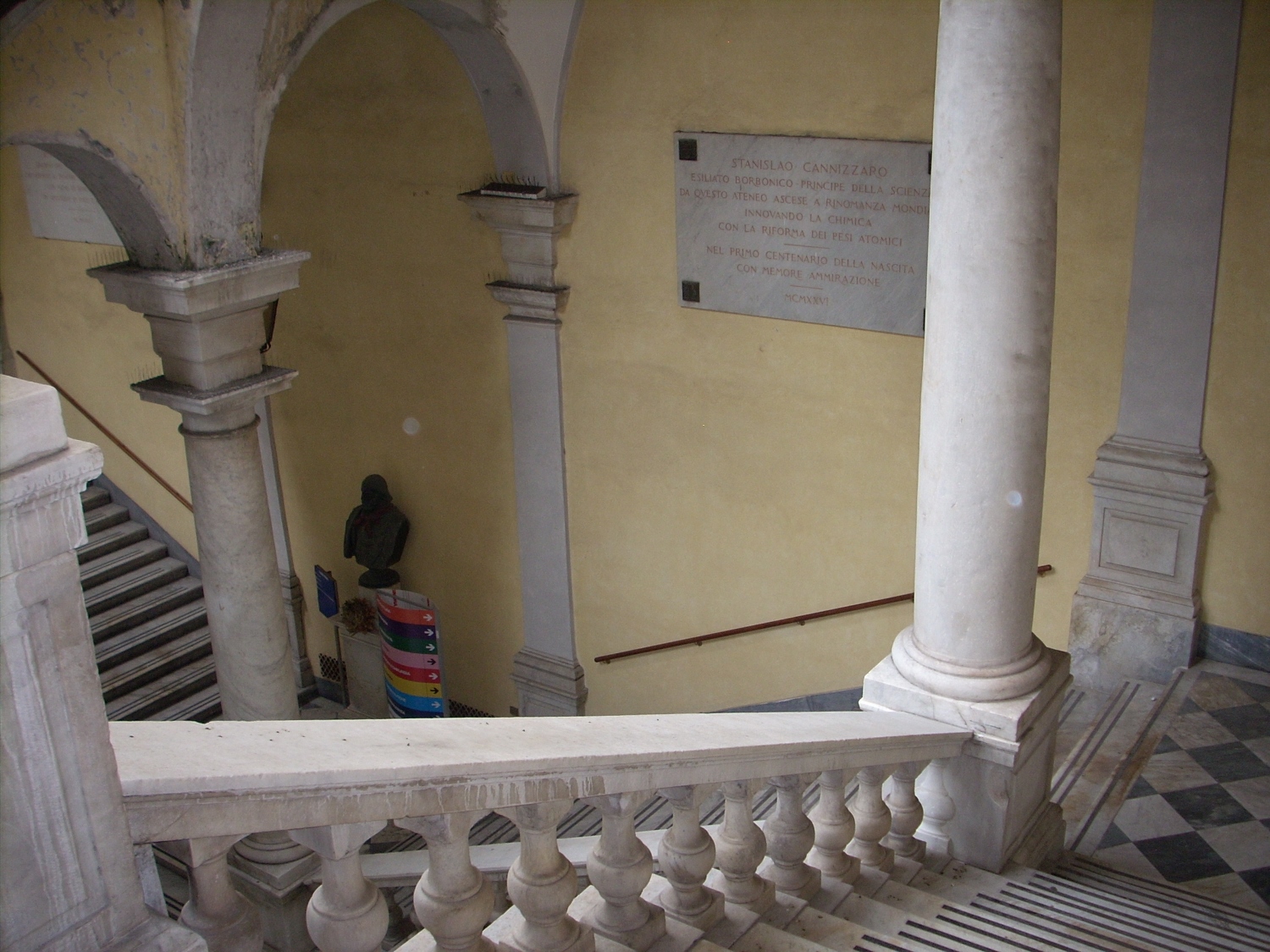 Stanislao Cannizzaro's memorial tablet, Università di Genova, Genoa - 02.jpg